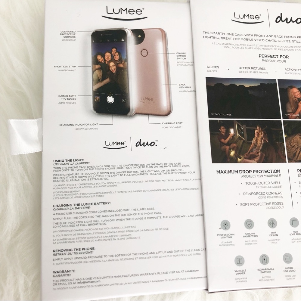 LUMEE Duo Rose Gold Light Up Selfie iPhone Case - Picture 6 of 8